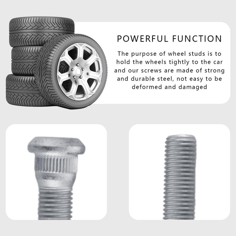 Lecctso 5PCS Wheel Studs, Wheel Hub Bolts, 49mm Long & M12x1.5 Steel Lug Bolts, Car Accessories Heavy Duty Wheel Bolt Compatible with Lexus Toyota Chevy Scion Pontiac OEM #610-266 90942-02049 - Image 3